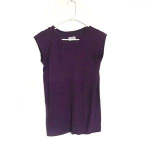 Athleta Organic Cotton tshirt, plum, size XS